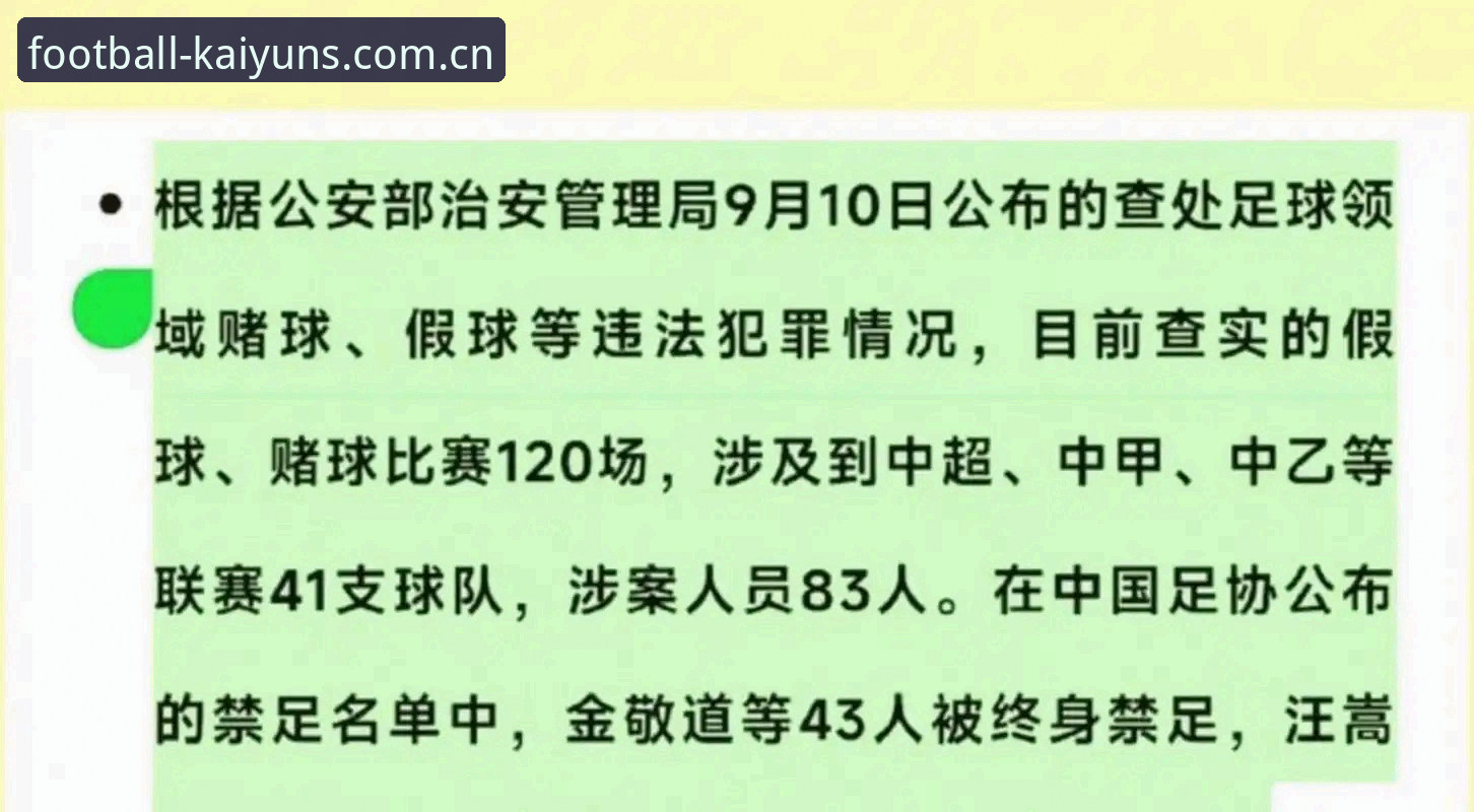 kaiyun世界杯2026预览 足协第三批禁足名单深度解析,65人受罚背后的中国足球整顿
